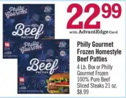 Price Chopper Philly Gourmet Frozen Homestyle Beef Patties offer