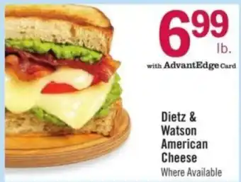 Price Chopper Dietz & Watson American Cheese offer