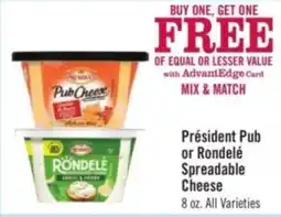 Price Chopper President Pub or Rondele Spreadable Cheese offer