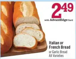 Price Chopper Italian or French Bread or Garlic Bread All Varieties offer