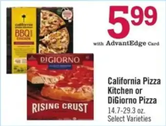 Price Chopper California Pizza Kitchen or DiGiorno Pizza offer