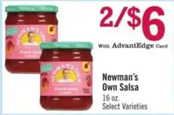 Price Chopper Newman's Own Salsa offer