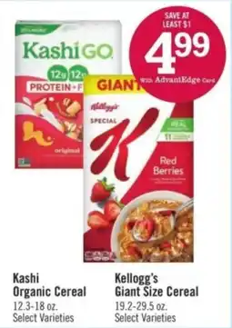 Price Chopper Kashi Organic Cereal offer