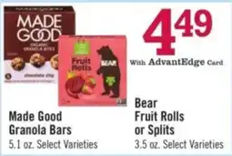 Price Chopper Made Good Granola Bars offer