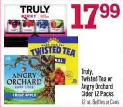Price Chopper Truly, Twisted Tea or Angry Orchard Cider offer
