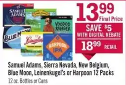 Price Chopper Samuel Adams, Sierra Nevada, New Belgium, Blue Moon, Leinenkugel's or Harpoon 12 Packs offer