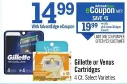 Price Chopper Gillette or Venus Cartridges offer