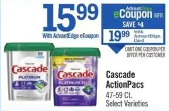Price Chopper Cascade ActionPacs offer