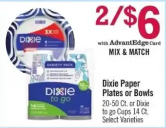 Price Chopper Dixie paper plates or bowls offer