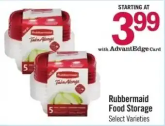 Price Chopper Rubbermaid food storage offer