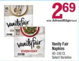 Price Chopper Vanity Fair Napkins offer