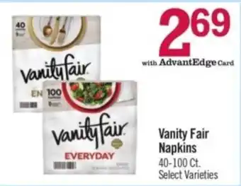 Price Chopper Vanity Fair Napkins offer