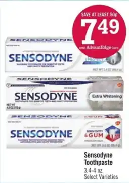 Price Chopper Sensodyne toothpaste offer