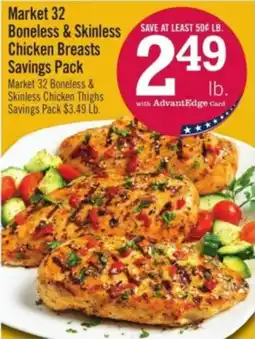 Price Chopper Market 32 boneless & skinless chicken breasts savings pack offer