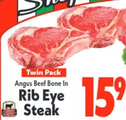 Marino's Supermarket Angus Beef Bone In Rib Eye Steak offer