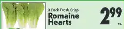 Marino's Supermarket 3 Pack Fresh Crisp Romaine Hearts offer