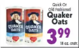 Marino's Supermarket Quick Or Old Fashioned Quaker Oats offer
