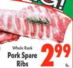 Marino's Supermarket Whole Rack Pork Spare Ribs offer