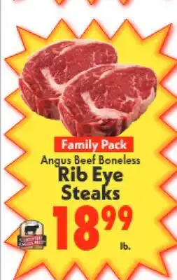 Marino's Supermarket Angus Beef Boneless Rib Eye Steaks offer