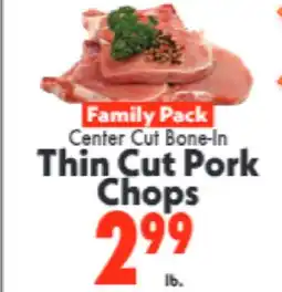 Marino's Supermarket Center Cut Bone-In Thin Cut Pork Chops offer