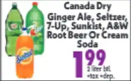 Marino's Supermarket Canada Dry Ginger Ale, Seltzer, 7-Up, Sunkist, A&W Root Beer Or Cream Soda offer