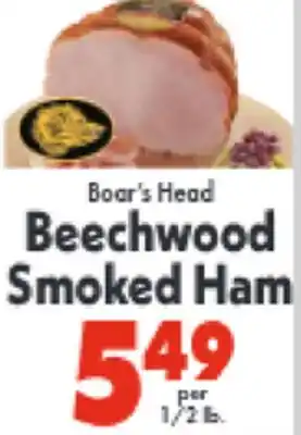 Marino's Supermarket Boar's Head Beechwood Smoked Ham offer