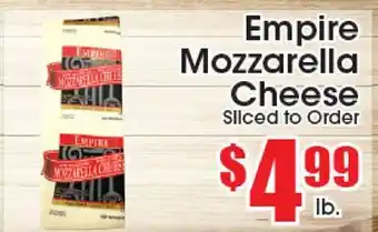 Supremo Foods Inc Empire Mozzarella Cheese offer