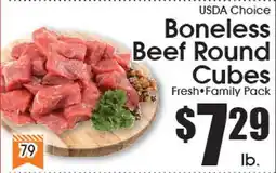 Supremo Foods Inc USDA Choice Boneless Beef Round Cubes offer