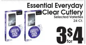 Supremo Foods Inc Essential Everyday Clear Cutlery offer