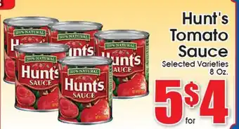Supremo Foods Inc Hunt's Tomato Sauce offer