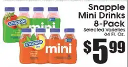 Supremo Foods Inc Snapple Mini Drinks offer