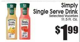 Supremo Foods Inc Simply Single Serve Drink offer