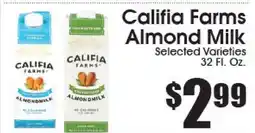 Supremo Foods Inc Califia Farms Almond Milk offer