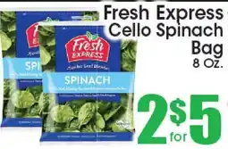 Supremo Foods Inc Fresh Express Cello Spinach Bag offer