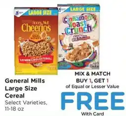 Fry's General Mills Large Size Cereal offer