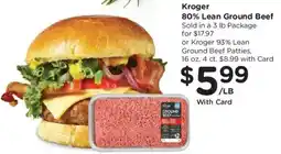 Fry's Kroger 80% Lean Ground Beef offer