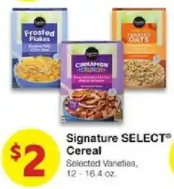 United Supermarkets Signature Select Cereal offer