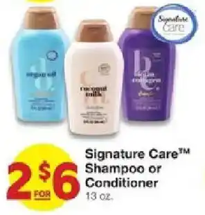United Supermarkets Signature Care Shampoo or Conditioner offer