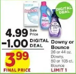United Supermarkets Downy or Bounce offer