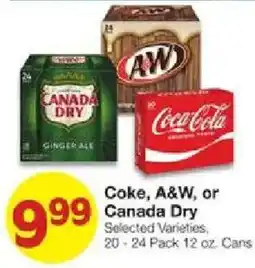 United Supermarkets Coke, A&W, or Canada Dry offer