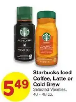 United Supermarkets Starbucks Iced Coffee, Latte or Cold Brew offer