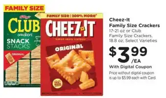Fry's Cheez-It Family Size Crackers offer