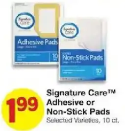 United Supermarkets Signature Care™ Adhesive or Non-Stick Pads offer
