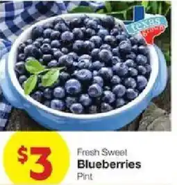 United Supermarkets Fresh Sweet Blueberries offer