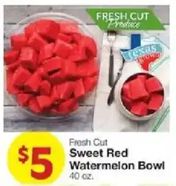 United Supermarkets Fresh Cut Sweet Red Watermelon Bowl offer
