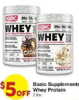 United Supermarkets Basic Supplements Whey Protein offer
