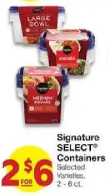 United Supermarkets Signature Select Containers offer