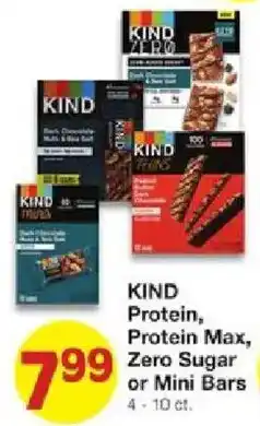 United Supermarkets Kind Protein, Protein Max, Zero Sugar or Mini Bars offer