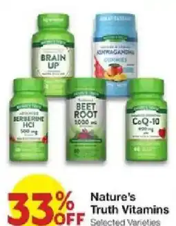 United Supermarkets Nature's Truth Vitamins offer