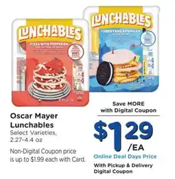Fry's Oscar Mayer Lunchables offer